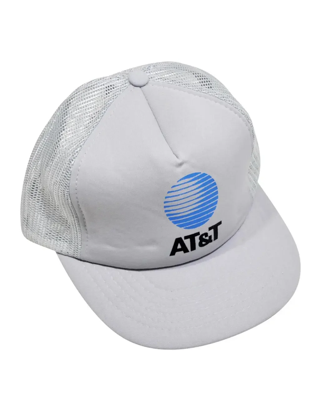 Vintage AT&T 90s Phone Technology Gray Trucker Hat Cap Snapback